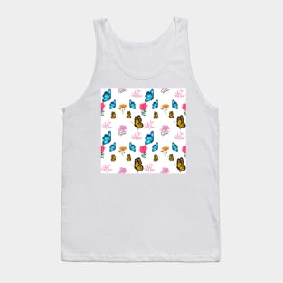 Butterflies and blooming flowers Tank Top